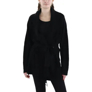 360 Cashmere Womens Wool Blend Belted Cardigan Sweater