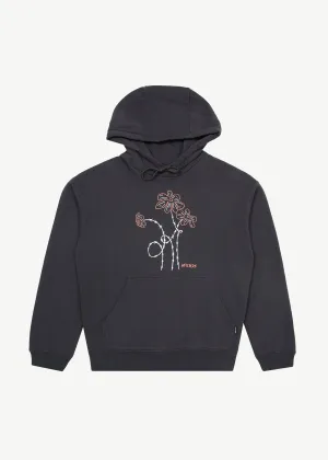 AFENDS Mens Dazed - Graphic Hoodie - Charcoal