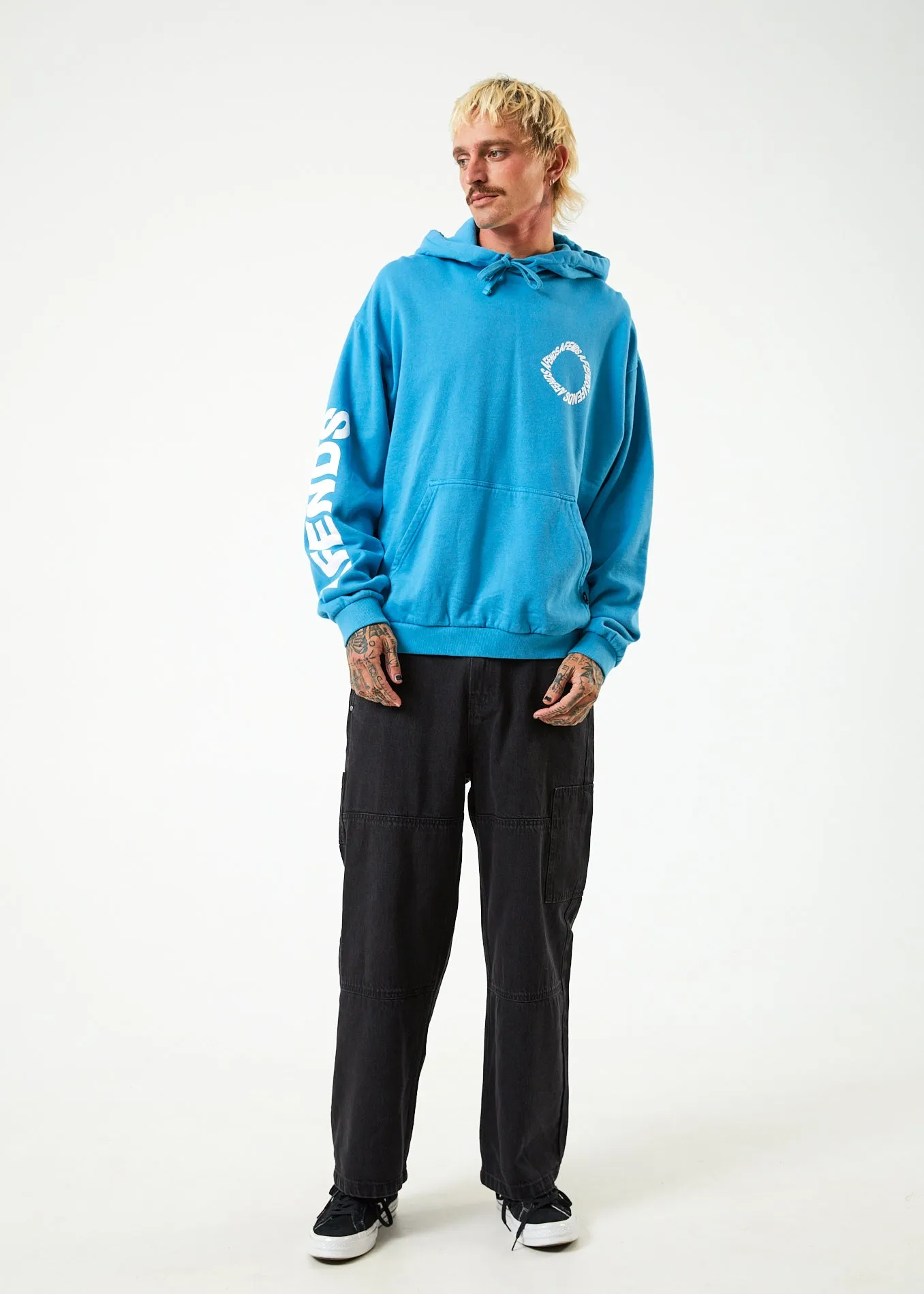 AFENDS Mens Vortex - Hoodie - Dark Teal