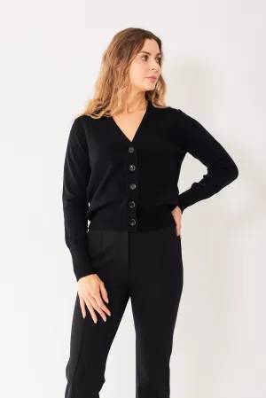 Allude Virgin Wool Cashmere 5 Button Cardigan