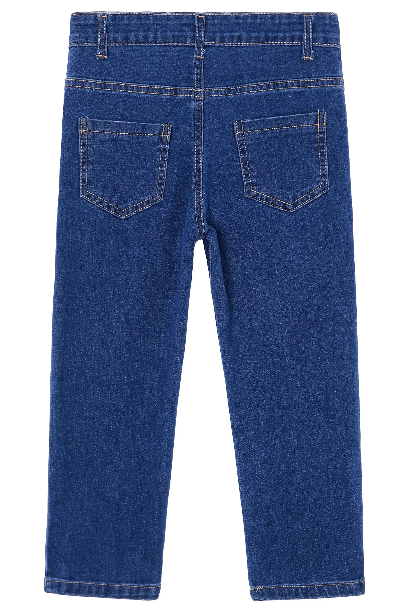 Baby Little Girls Jeans, 12M-5T Embroidered Strechy Denim Soft Slim Pant