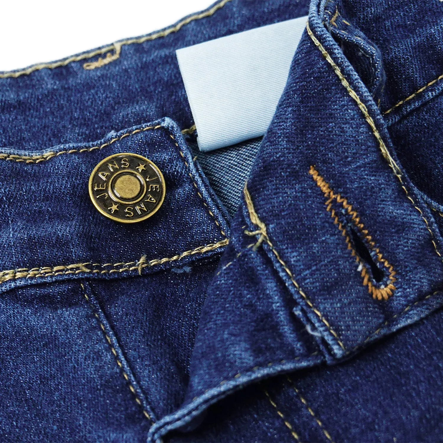 Baby Little Girls Jeans, 12M-5T Embroidered Strechy Denim Soft Slim Pant