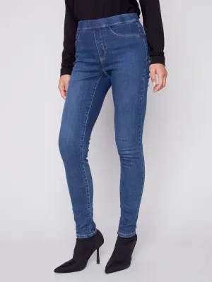 Denim Pull-On Pants