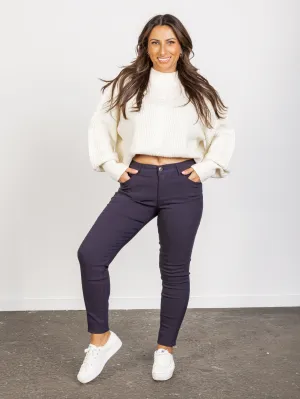 Fern Pants - Navy Mid Rise