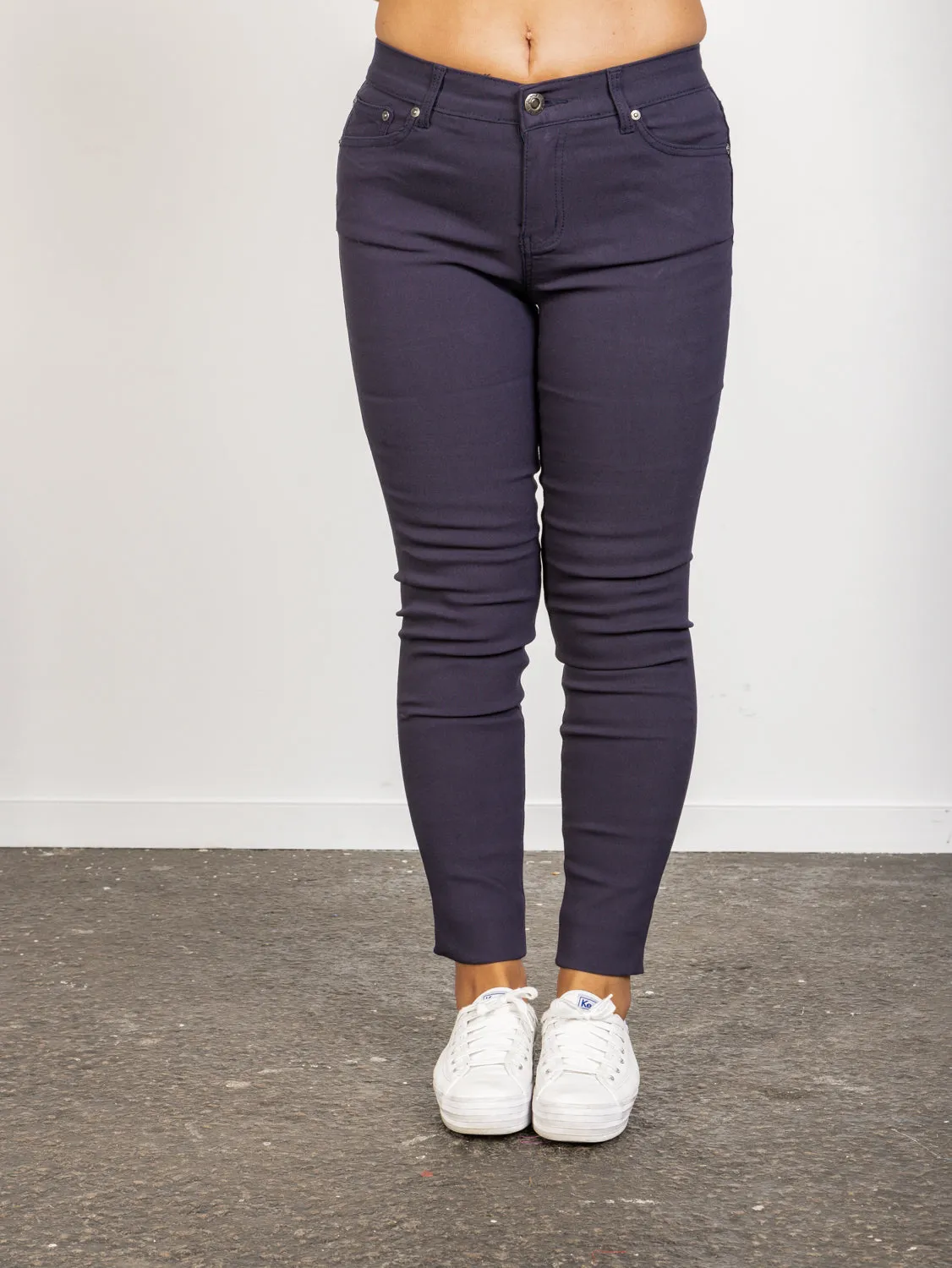 Fern Pants - Navy Mid Rise
