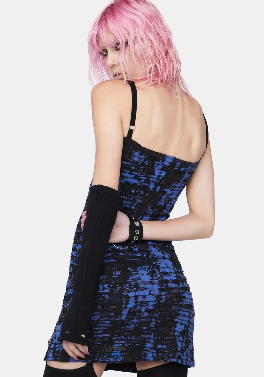 Gothic Abstract Print Mini Dress