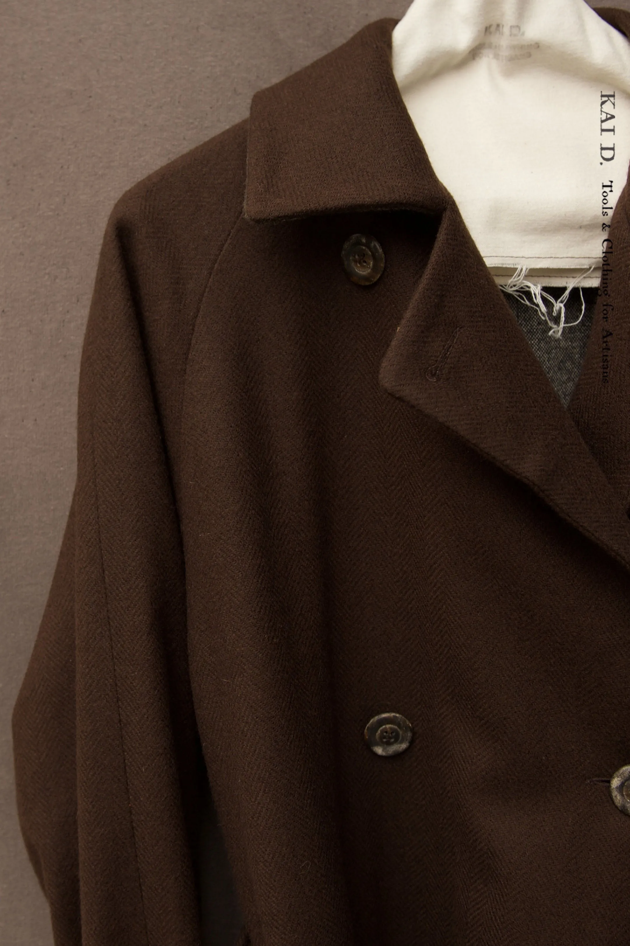 Jolie Coat - Heavy Brown Wool -  S