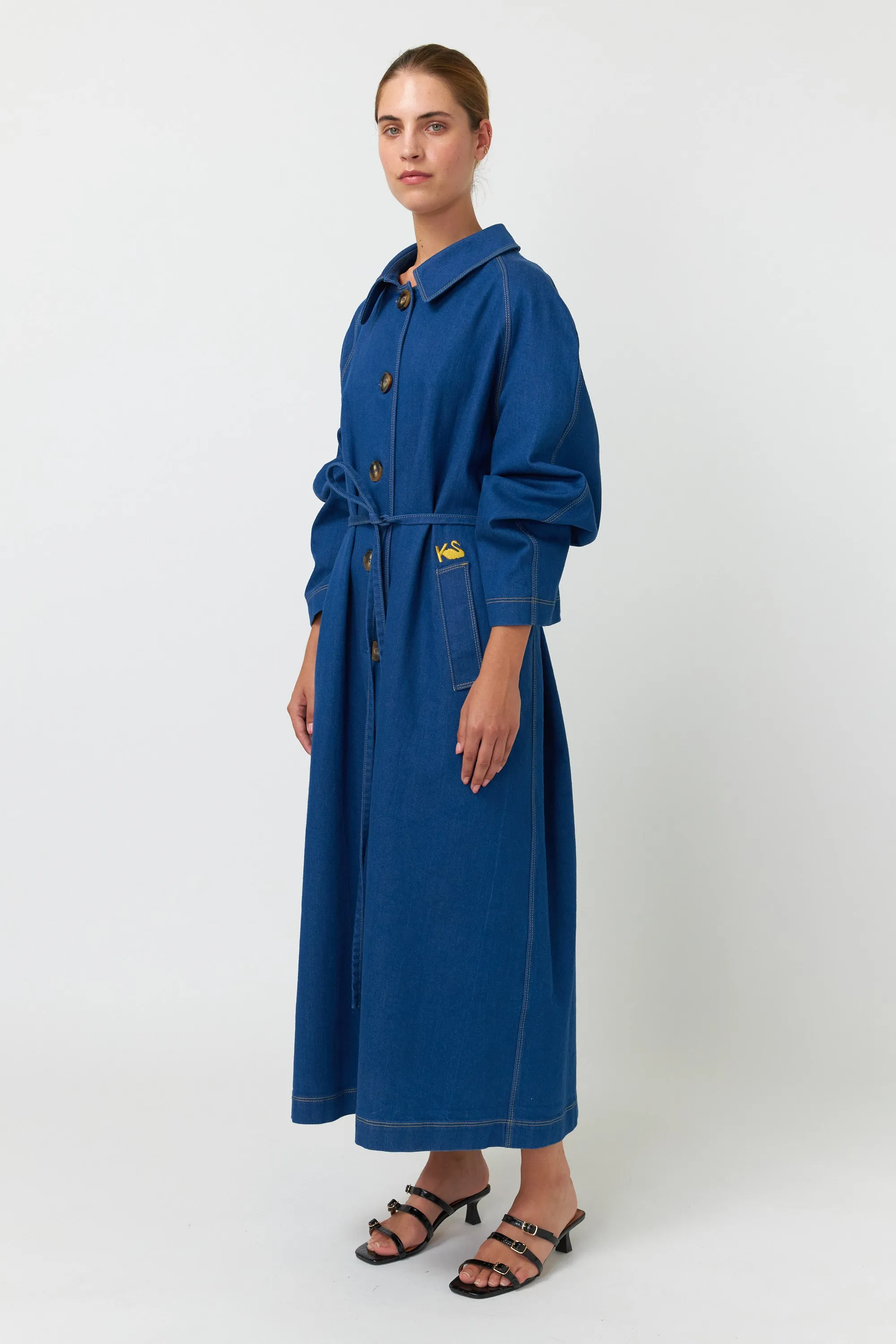 Kate Sylvester Cooper Coat Indigo