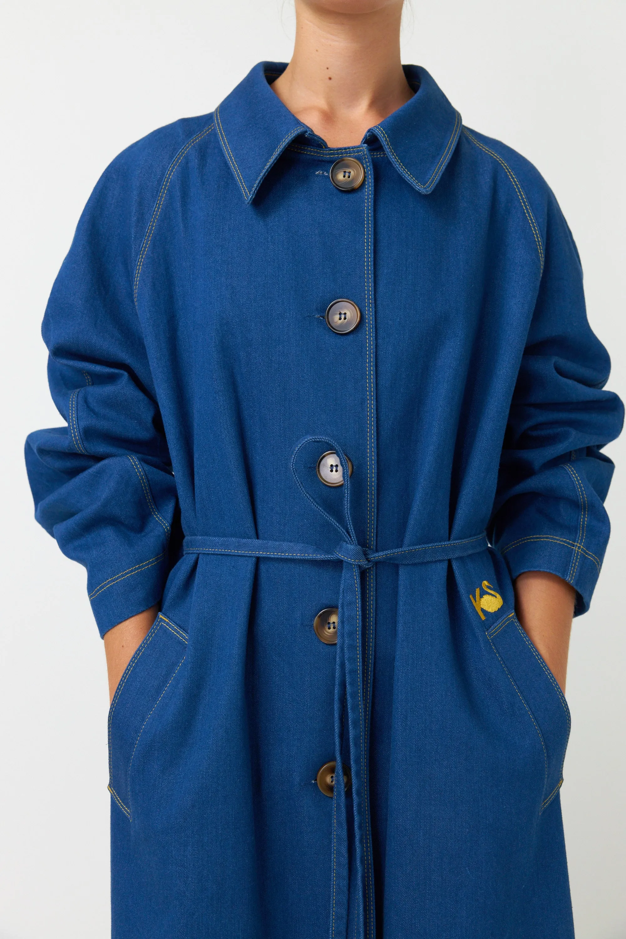 Kate Sylvester Cooper Coat Indigo