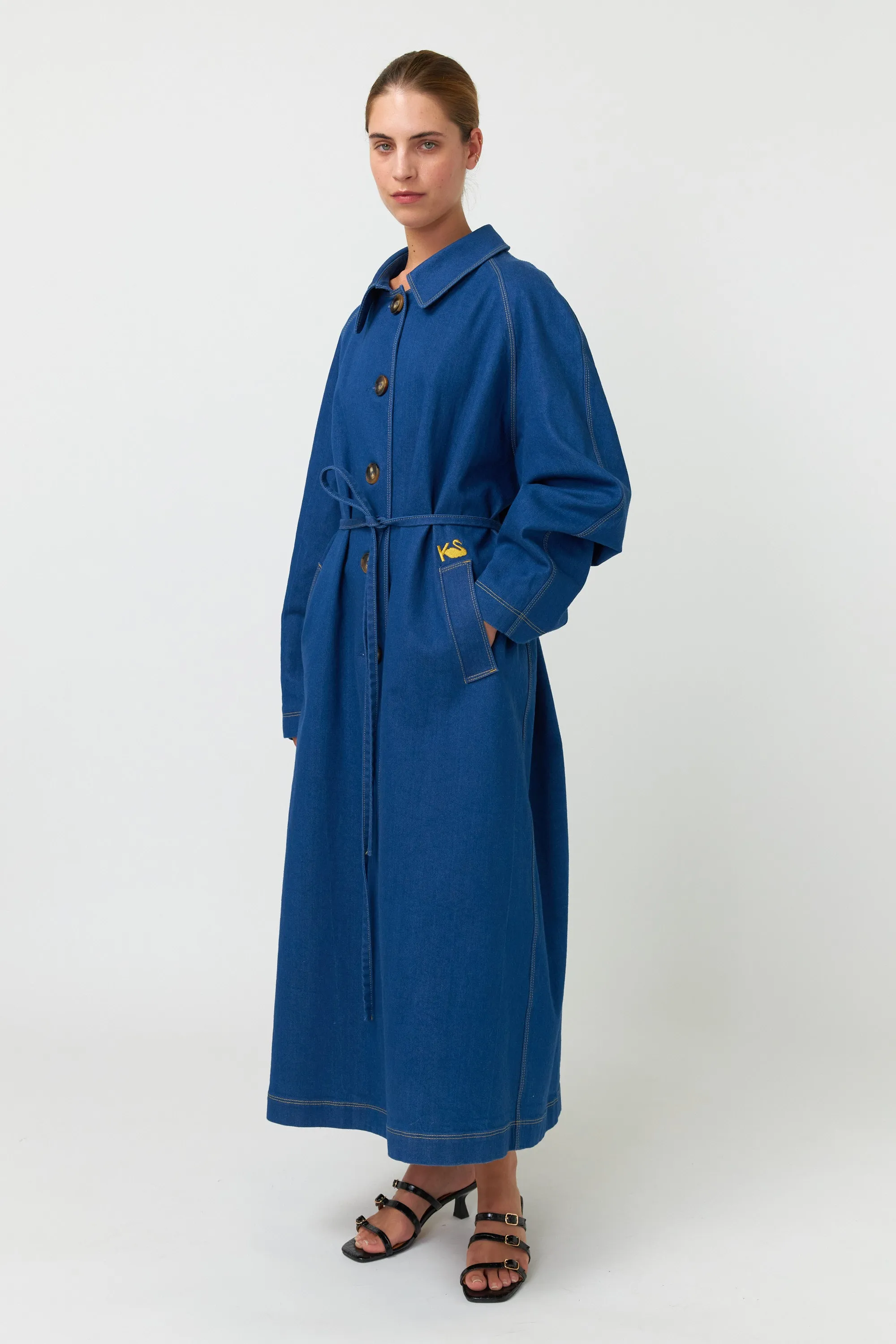 Kate Sylvester Cooper Coat Indigo
