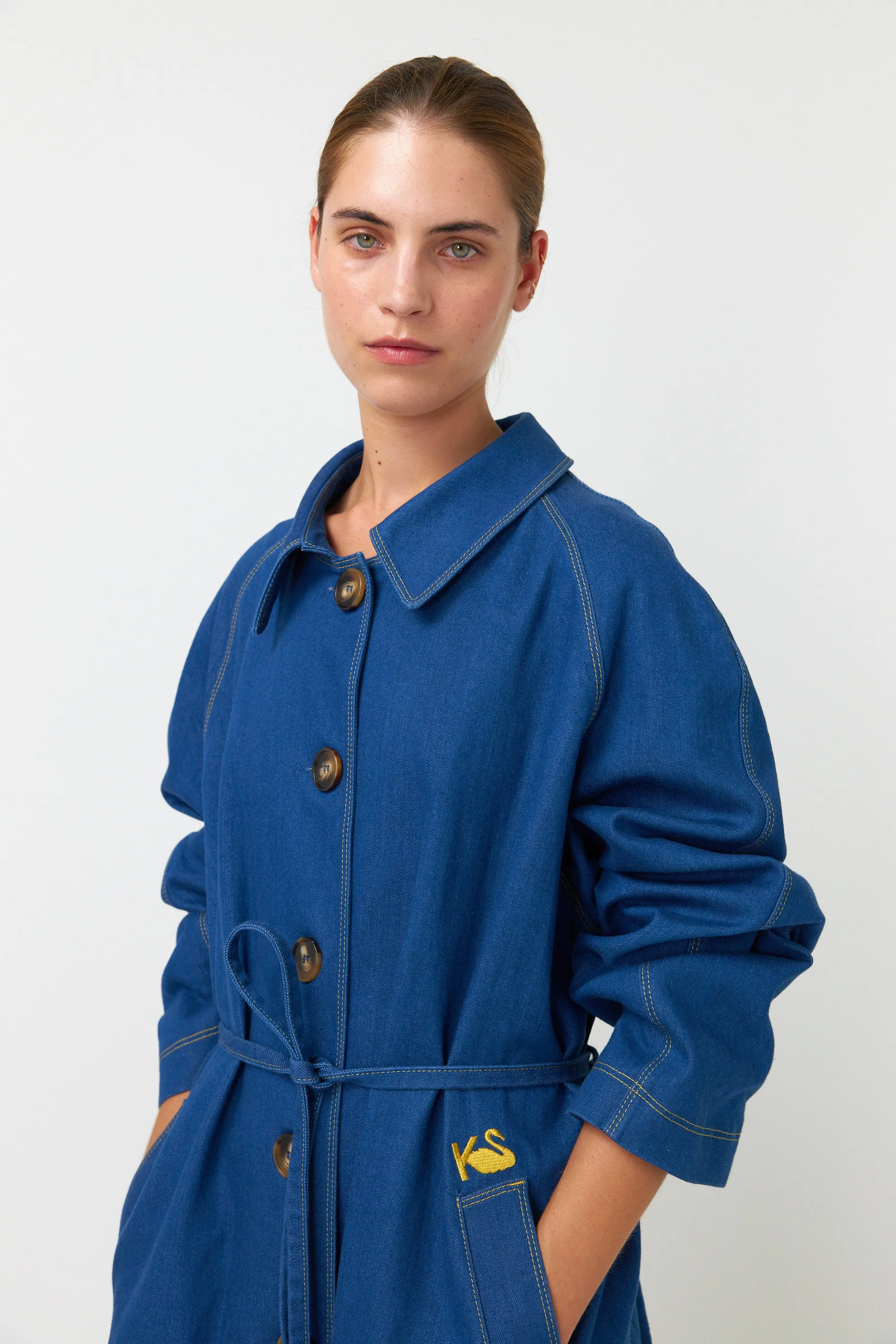 Kate Sylvester Cooper Coat Indigo