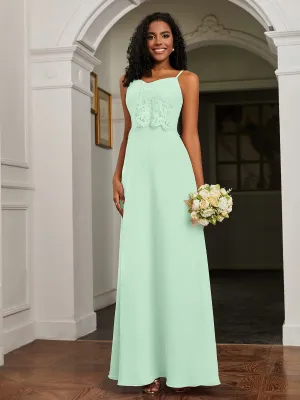 Lace Appliqued  Backless Chiffon A-Line Dress Mint Green Plus Size