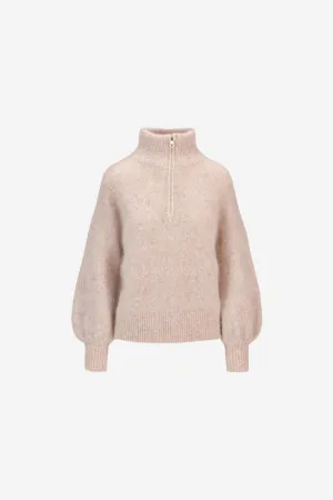 Li Chunky Sweater Beige Melange