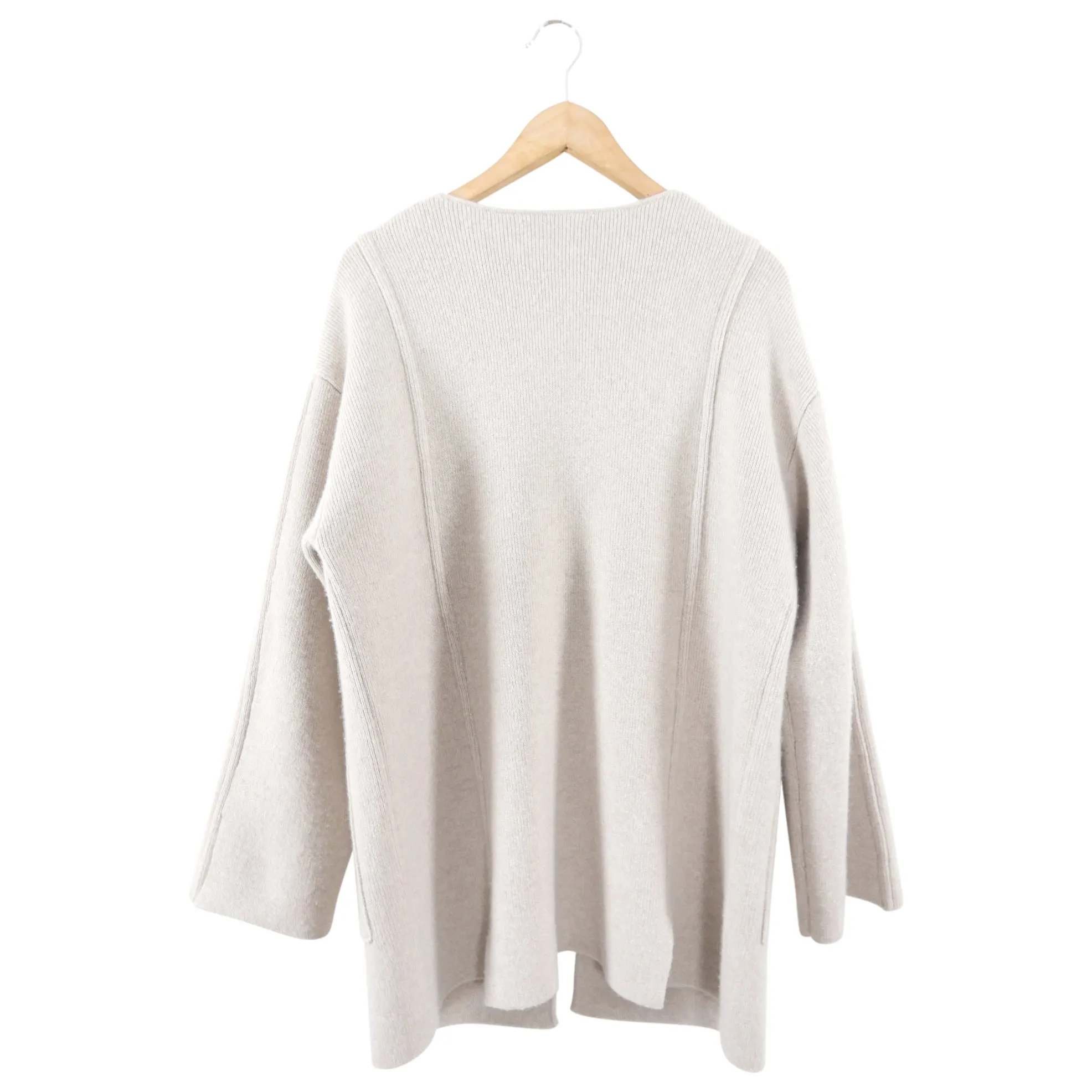 Lisa Yang Light Greige Cashmere Cardigan Sweater - S / M