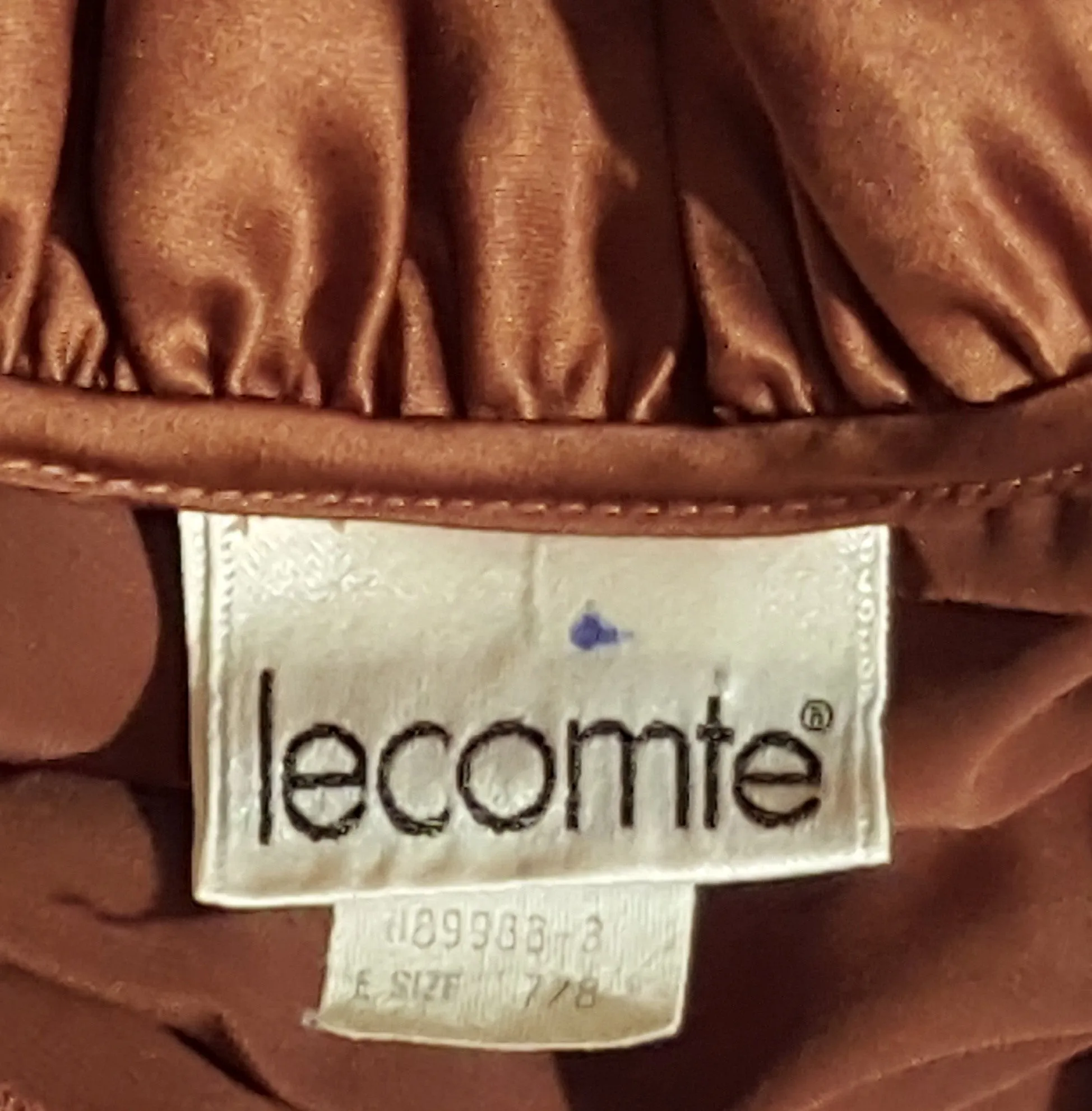 Milk Chocolate Satin 70s Blouse