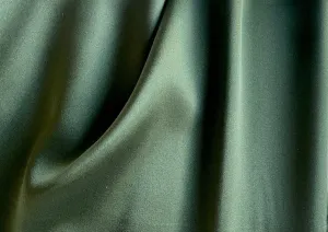 Mossy Olive Stretch Silk Satin Charmeuse (Made in Italy)