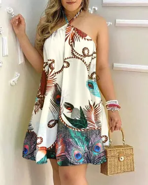 Neck Sleeveless Sexy Dresses Women