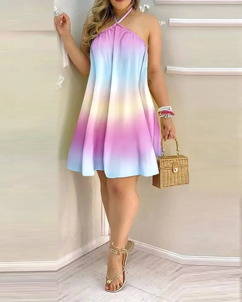 Neck Sleeveless Sexy Dresses Women
