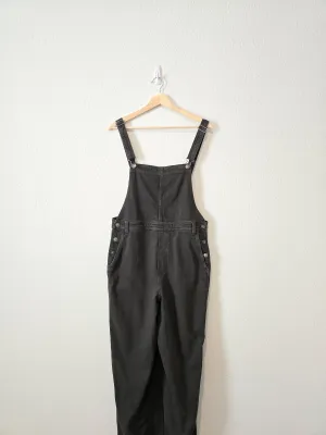 NEW Aerie Black Baggy Overalls (L)