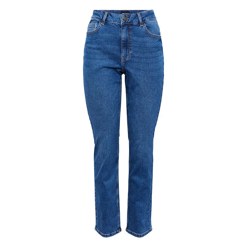 Pieces Straight Leg High Waist Jeans