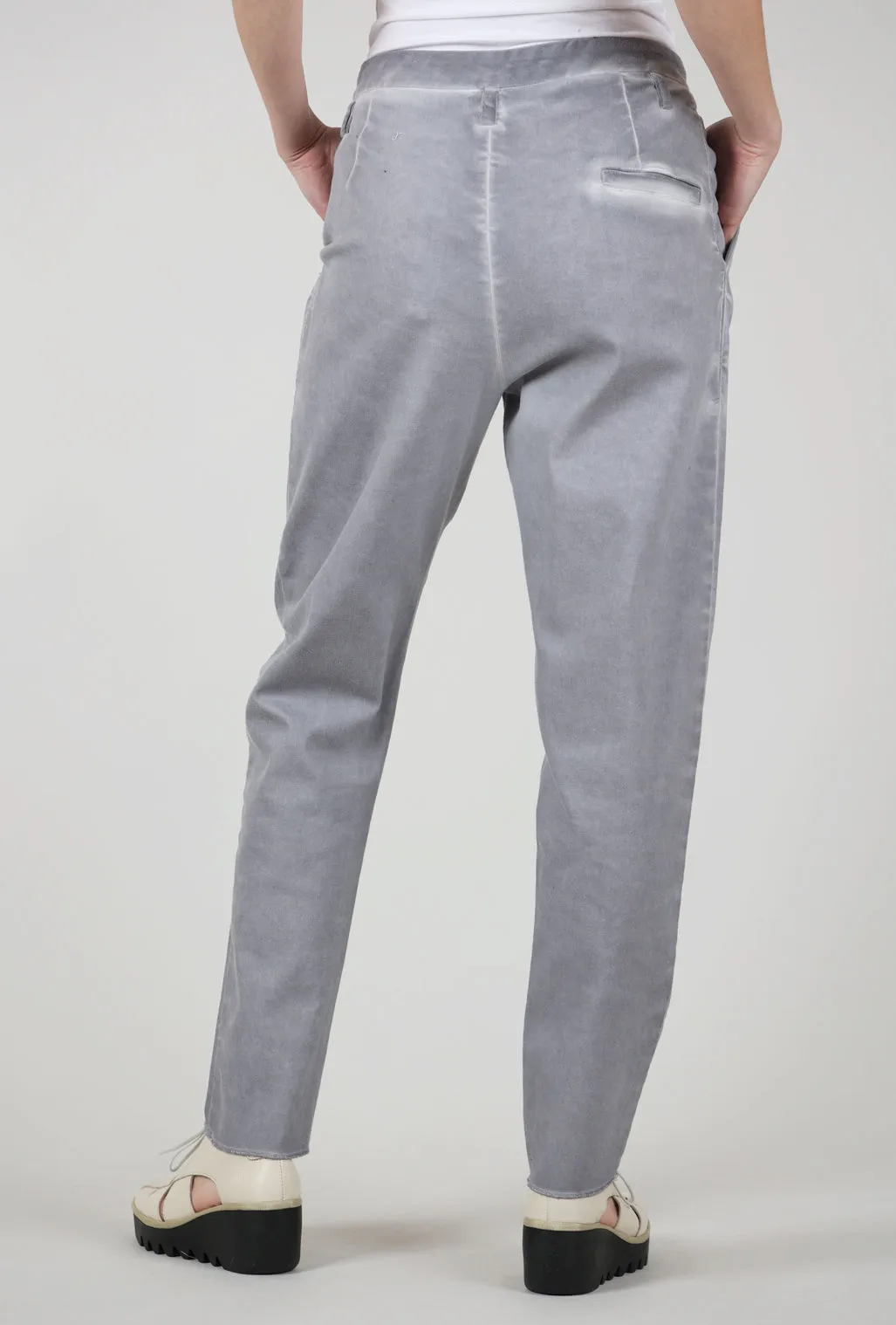 Pleat Detail Stretch Trouser, Anthracite