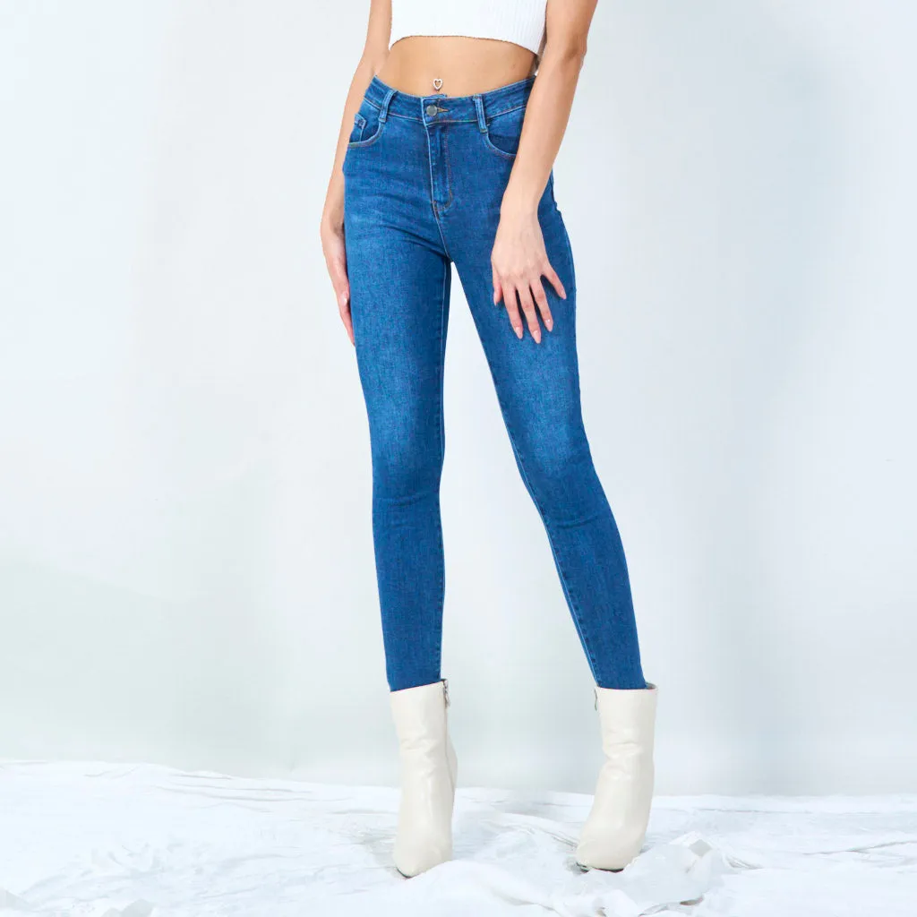 Skinny high-waist denim jeans wholesale