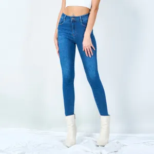 Skinny high-waist denim jeans wholesale