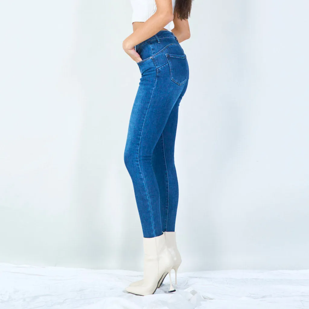 Skinny high-waist denim jeans wholesale