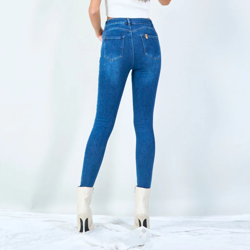 Skinny high-waist denim jeans wholesale