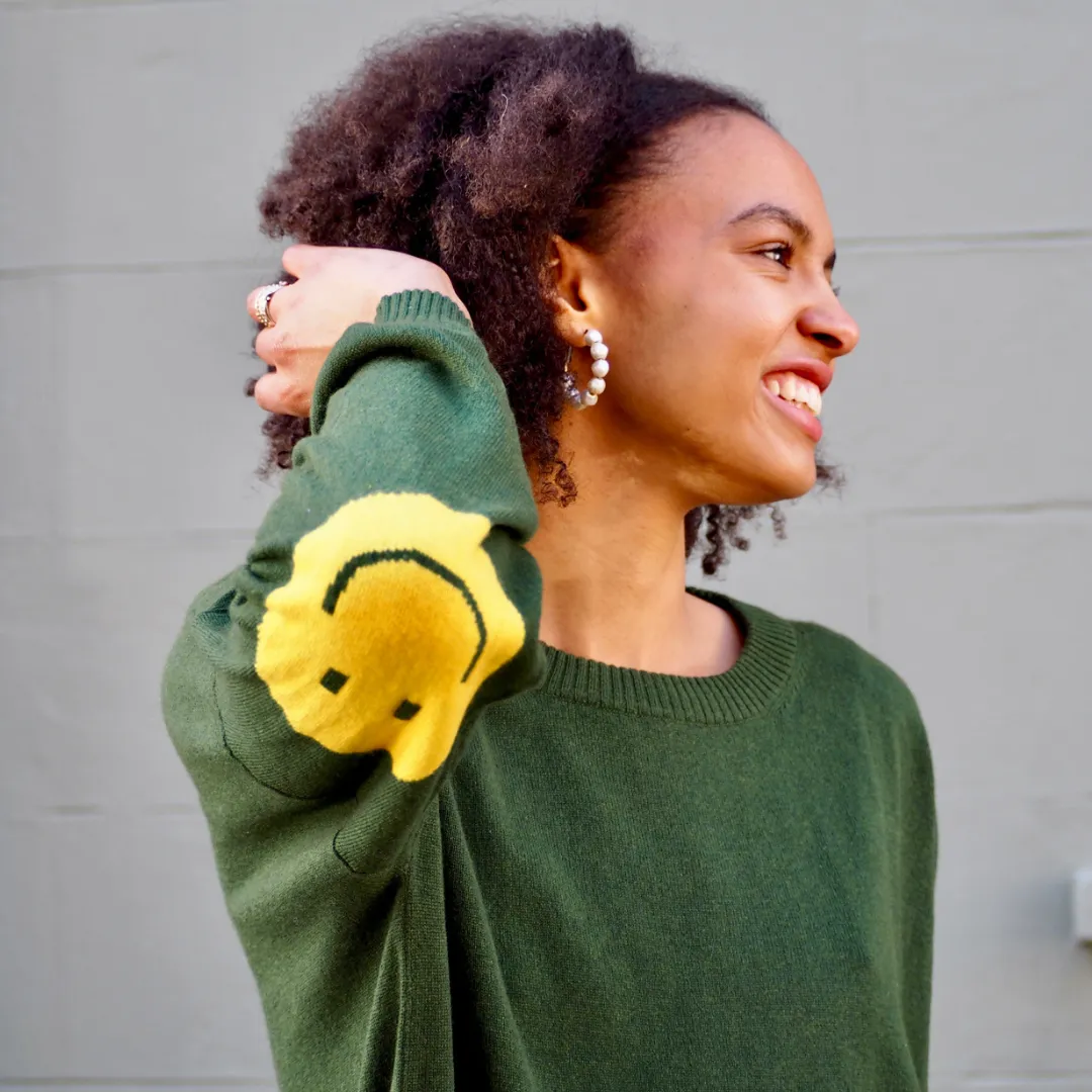Smile Patch Cashmere Blend Sweater - PRE ORDER