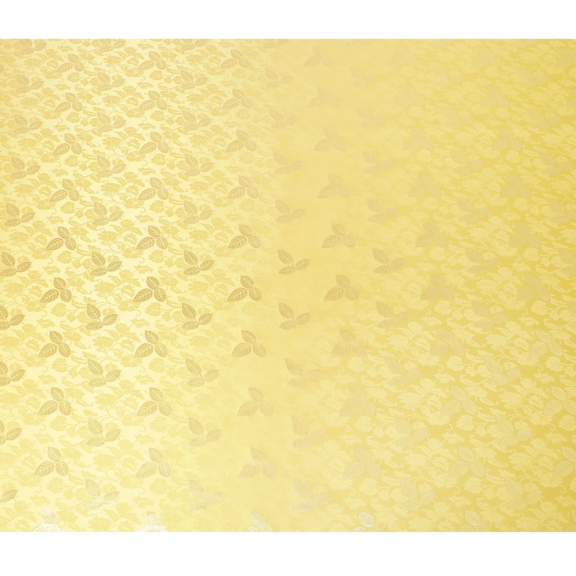 Tuscany yellow Premium pure silk crepe fabric with same tone jacquard and gold metallic lurex in dot design-D14634