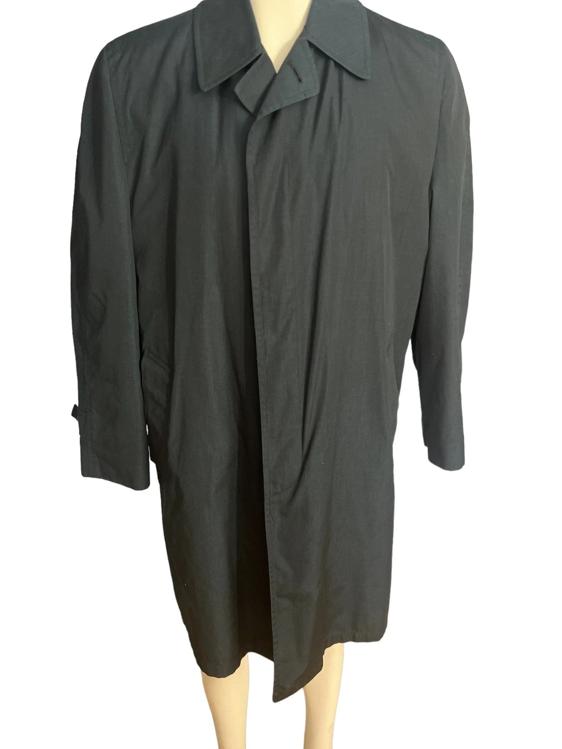 Vintage Gleneagles blue trench coat jacket 44 R