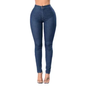 Women Skinny Jeans High Waist Blue