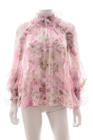 Zimmermann Super Eight Silk Ruffled Blouse - Runway Collection